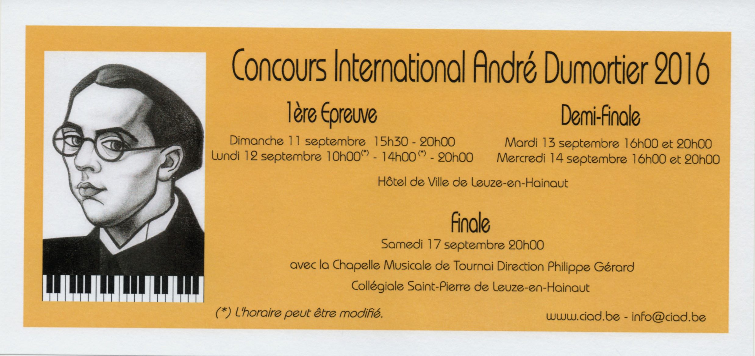 Concours international de piano André Dumortier 2016